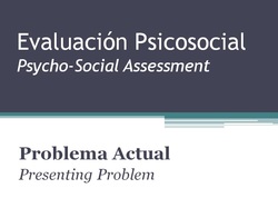 Spanish for Therapists - Assessment